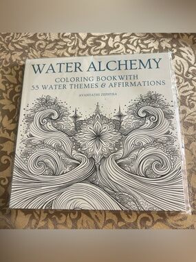Water Alchemy Coloring Book w/ 55 Water Themes & Affirmations by Zephyra